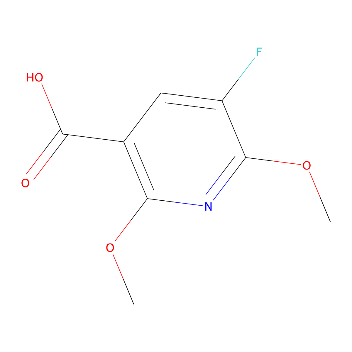 5-Fluoro-2,6-dimethoxynicotinic acid molecular structure, CAS 2167849-35-4