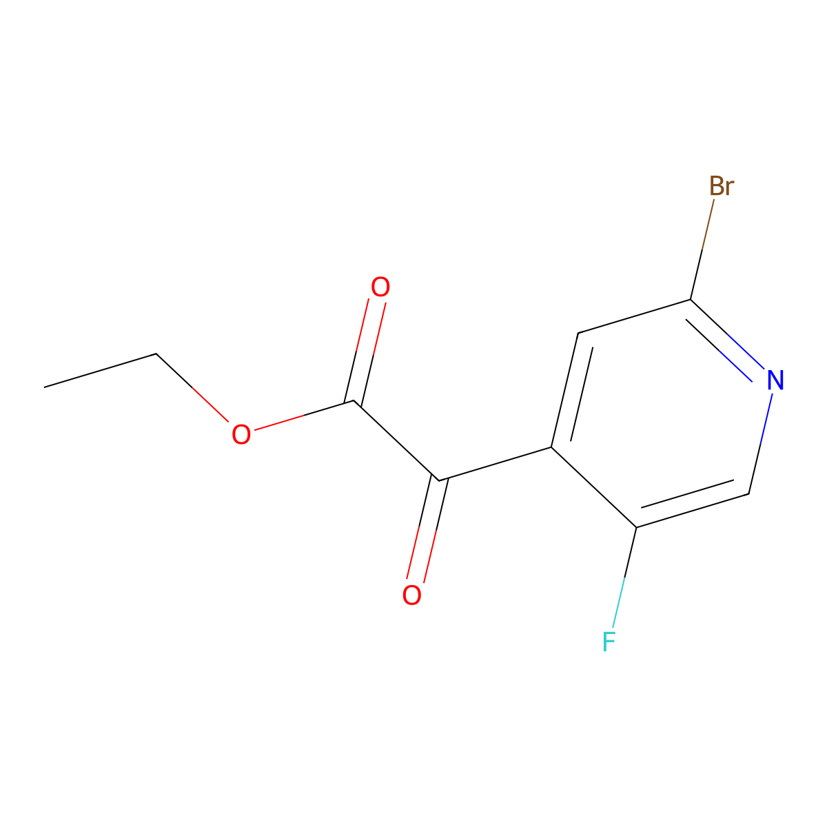 Ethyl 2-(2-bromo-5-fluoropyridin-4-yl)-2-oxoacetate molecular structure, CAS 2167849-88-7