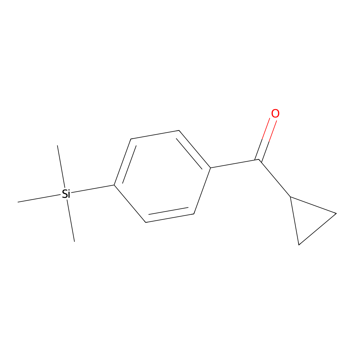 Cyclopropyl(4-(trimethylsilyl)phenyl)methanone molecular structure, CAS 2167850-80-6