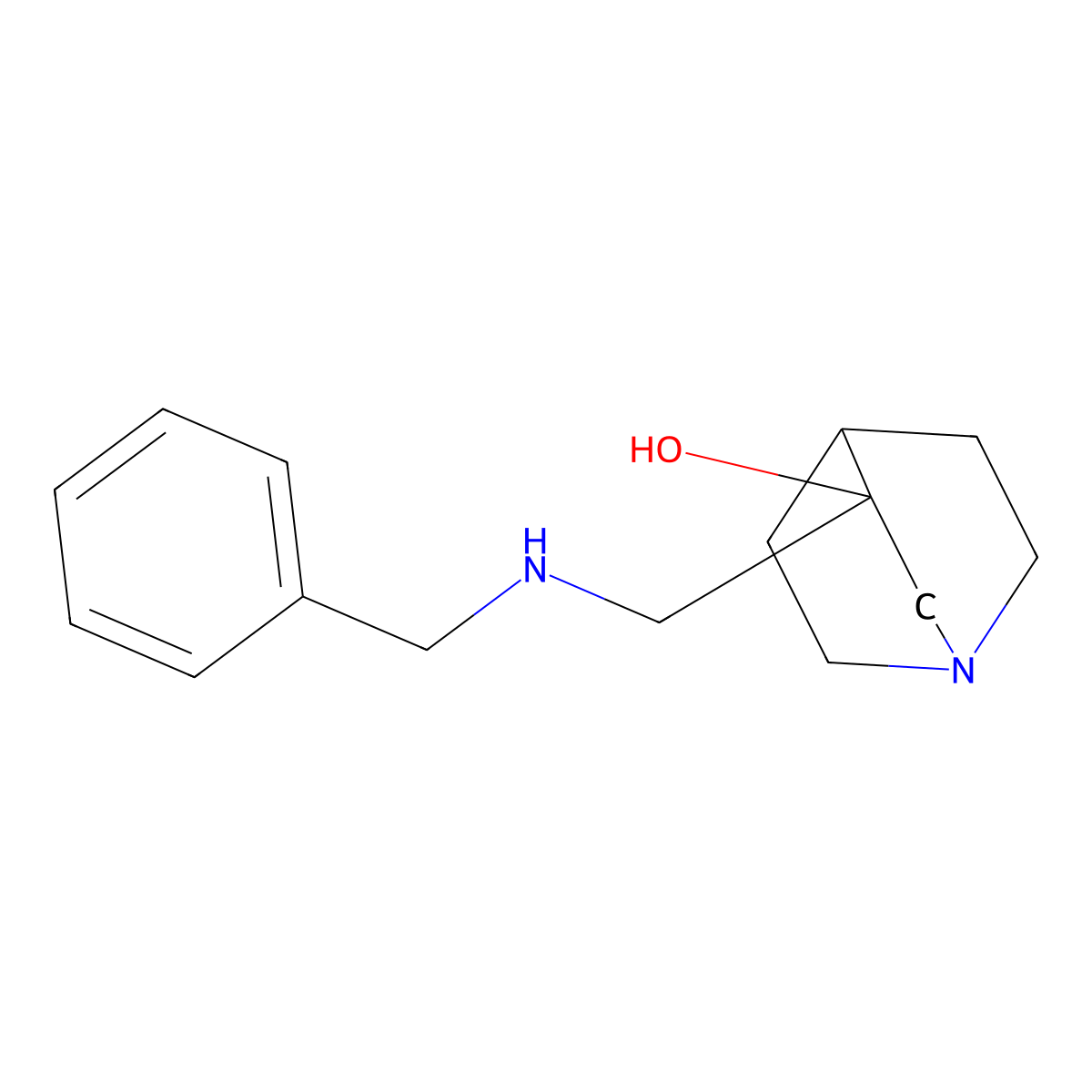 3-[(Benzylamino)methyl]-1-azabicyclo[2.2.2]octan-3-ol molecular structure, CAS 2167852-47-1