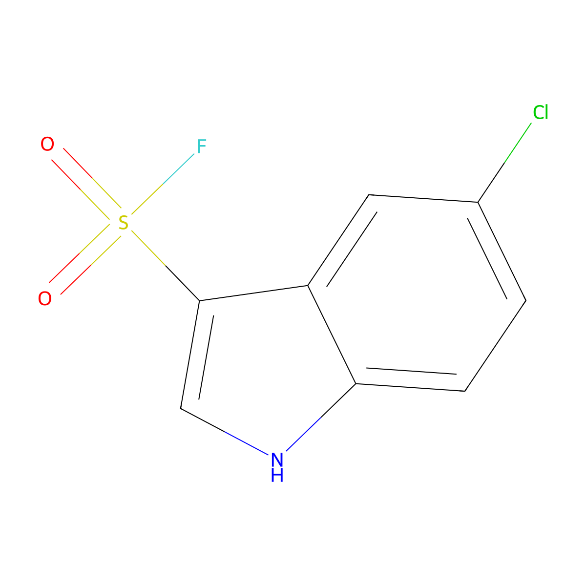 5-chloro-1H-indole-3-sulfonyl fluoride molecular structure, CAS 2167854-34-2