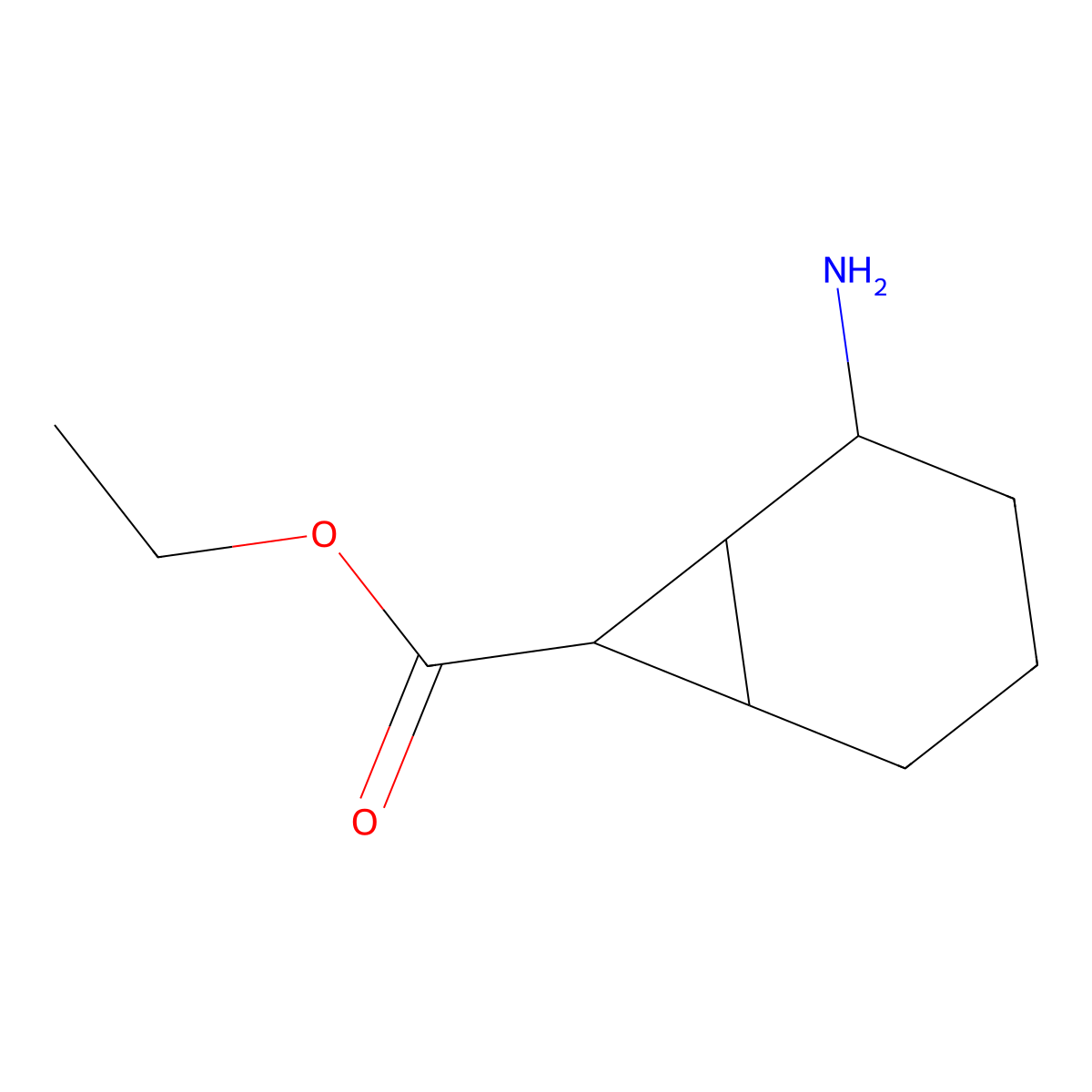 Ethyl 2-aminobicyclo[4.1.0]heptane-7-carboxylate molecular structure, CAS 2167854-38-6