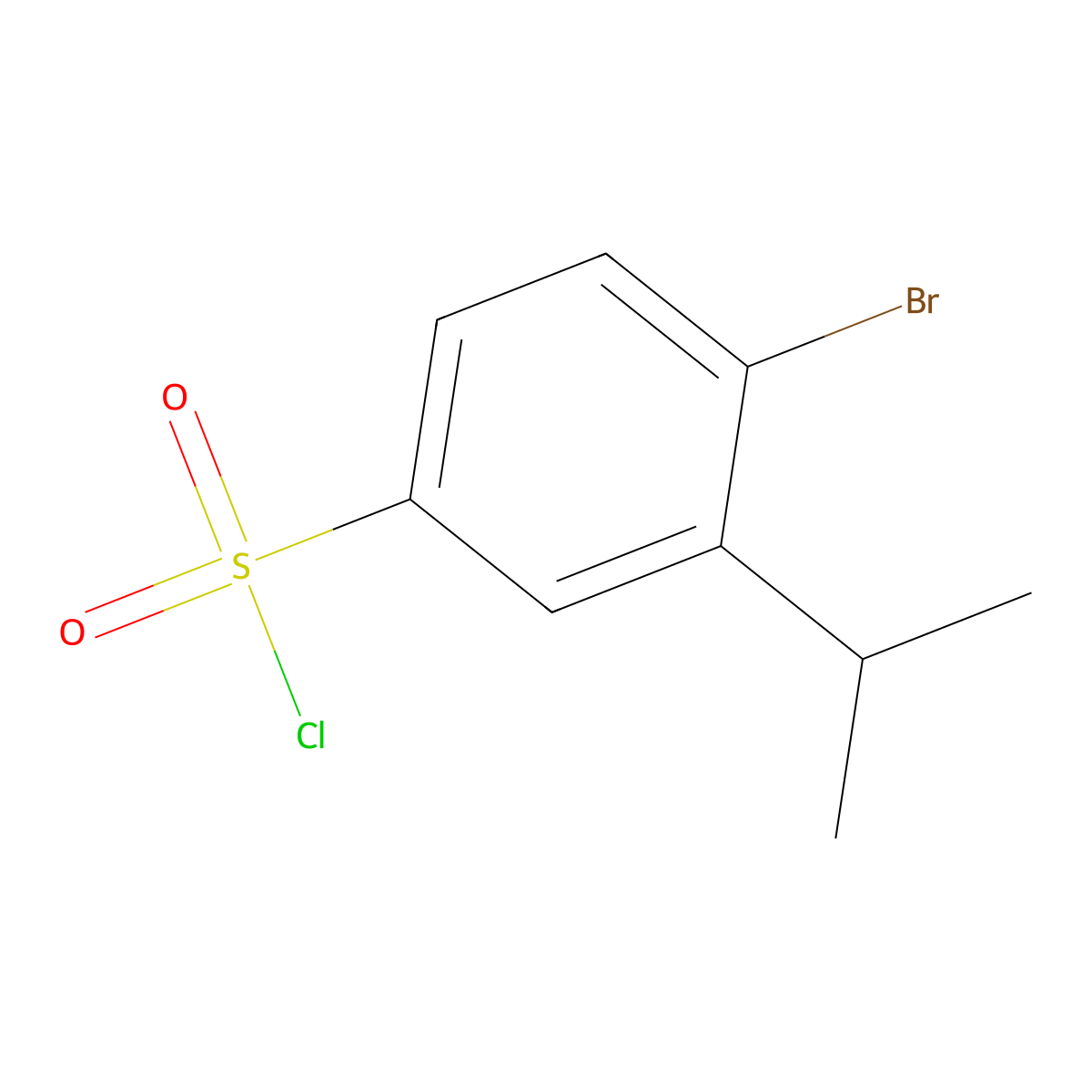4-Bromo-3-(propan-2-yl)benzene-1-sulfonyl chloride molecular structure, CAS 2167856-36-0