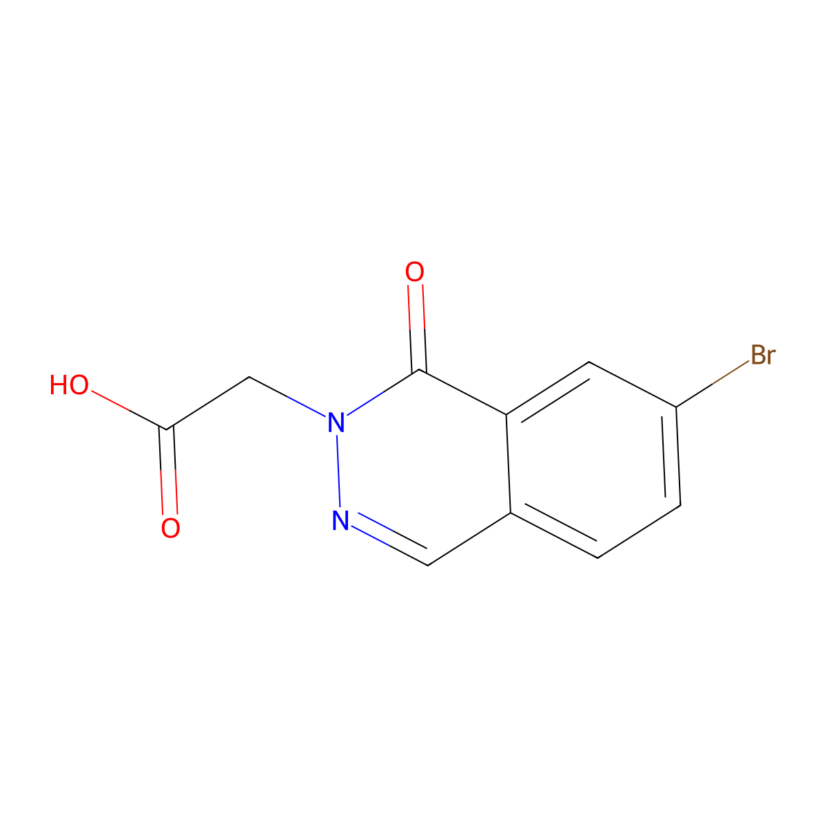 2-(7-Bromo-1-oxophthalazin-2-yl)acetic acid molecular structure, CAS 2167874-29-3