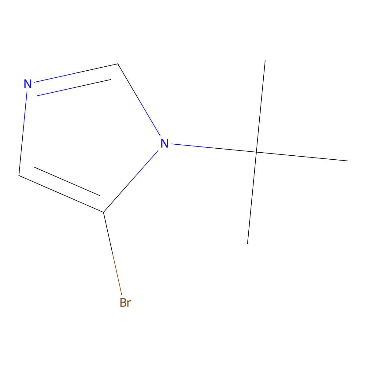 5-bromo-1-(tert-butyl)-1H-imidazole molecular structure, CAS 2167874-31-7