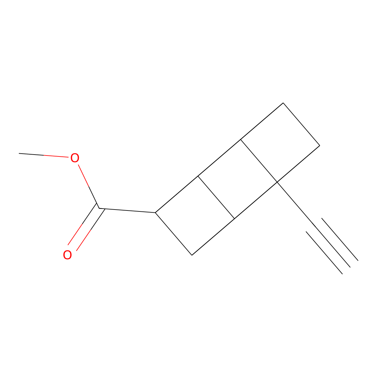 Methyl 8-ethynylcubane-1-carboxylate molecular structure, CAS 2167874-38-4