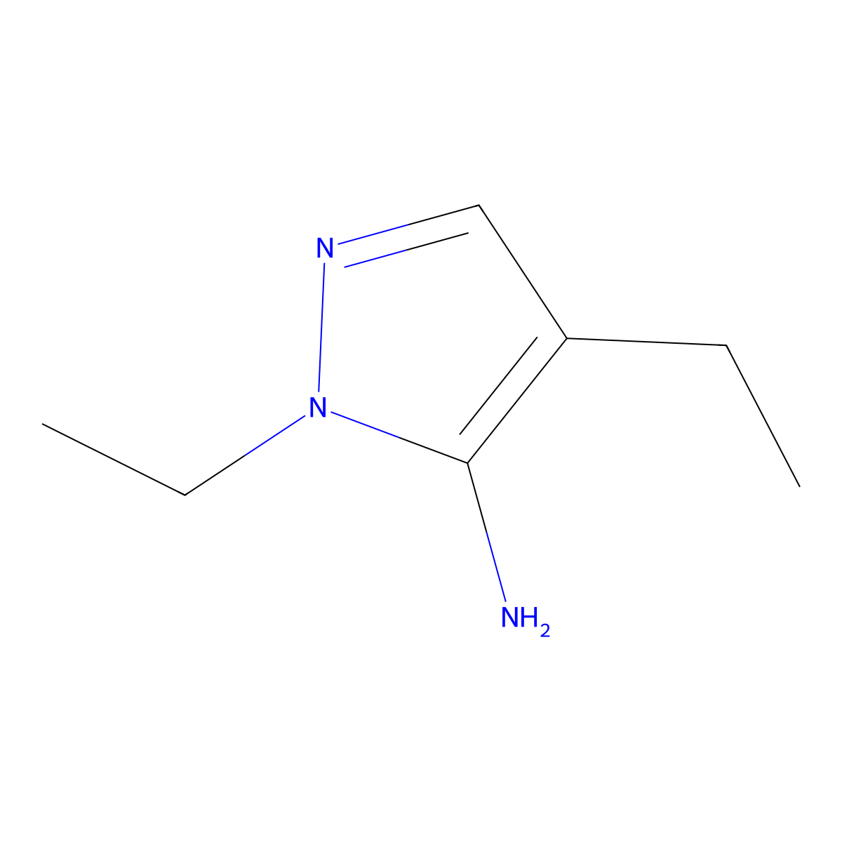 1,4-diethyl-1H-pyrazol-5-amine molecular structure, CAS 2167881-44-7