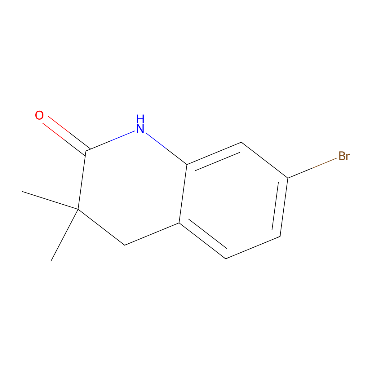 7-Bromo-3,3-dimethyl-3,4-dihydroquinolin-2(1H)-one molecular structure, CAS 2167882-53-1