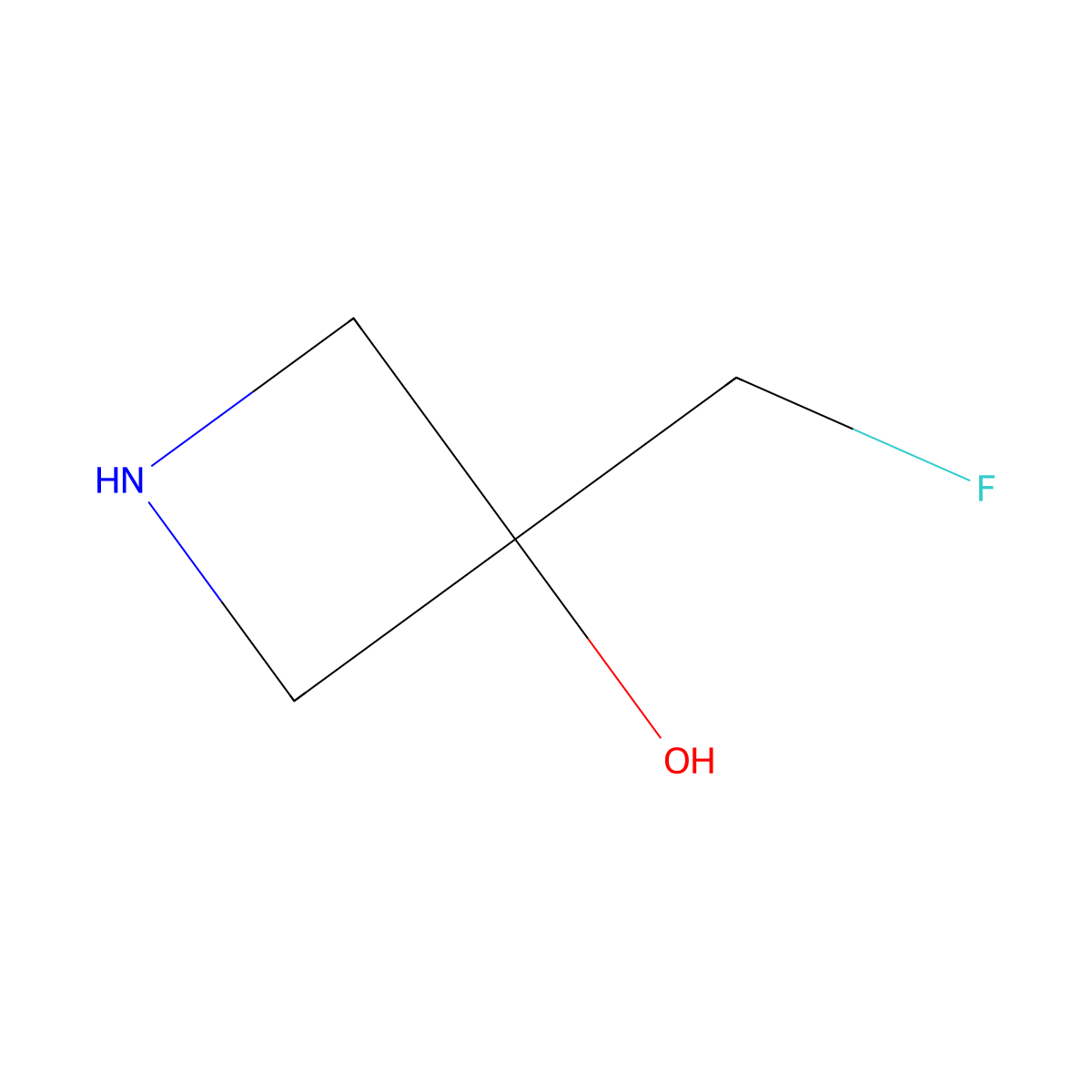 3-(Fluoromethyl)azetidin-3-ol molecular structure, CAS 2167887-55-8