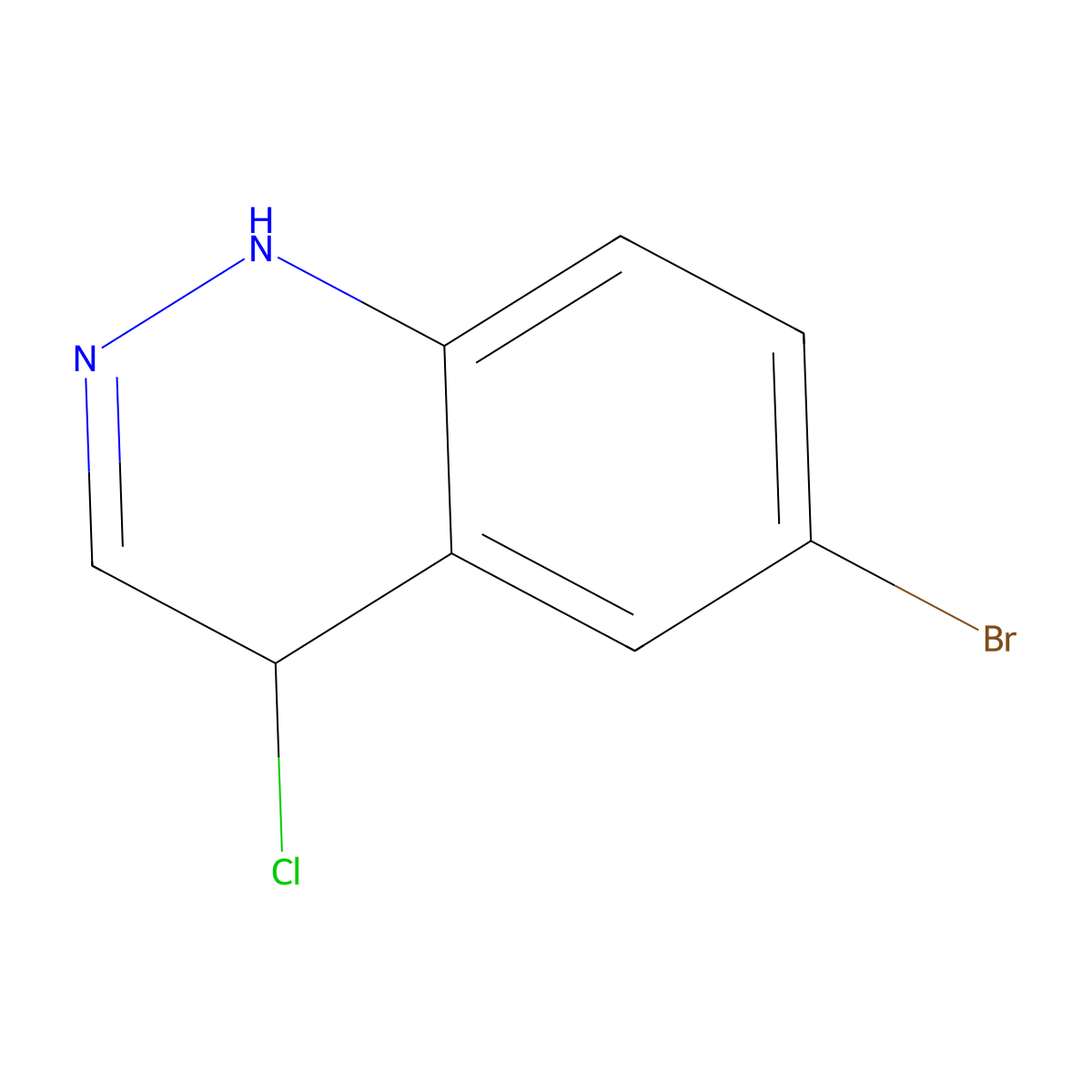 6-Bromo-4-chloro-1,4-dihydrocinnoline molecular structure, CAS 2167890-99-3