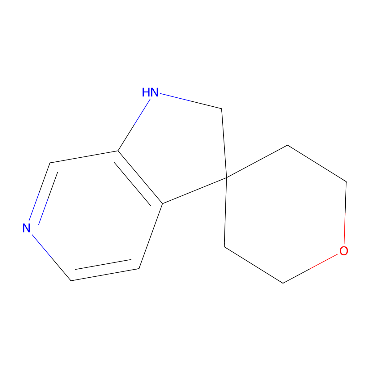 2',3'-Dihydrospiro{oxane-4,1'-pyrrolo[2,3-c]pyridine} molecular structure, CAS 2167892-11-5