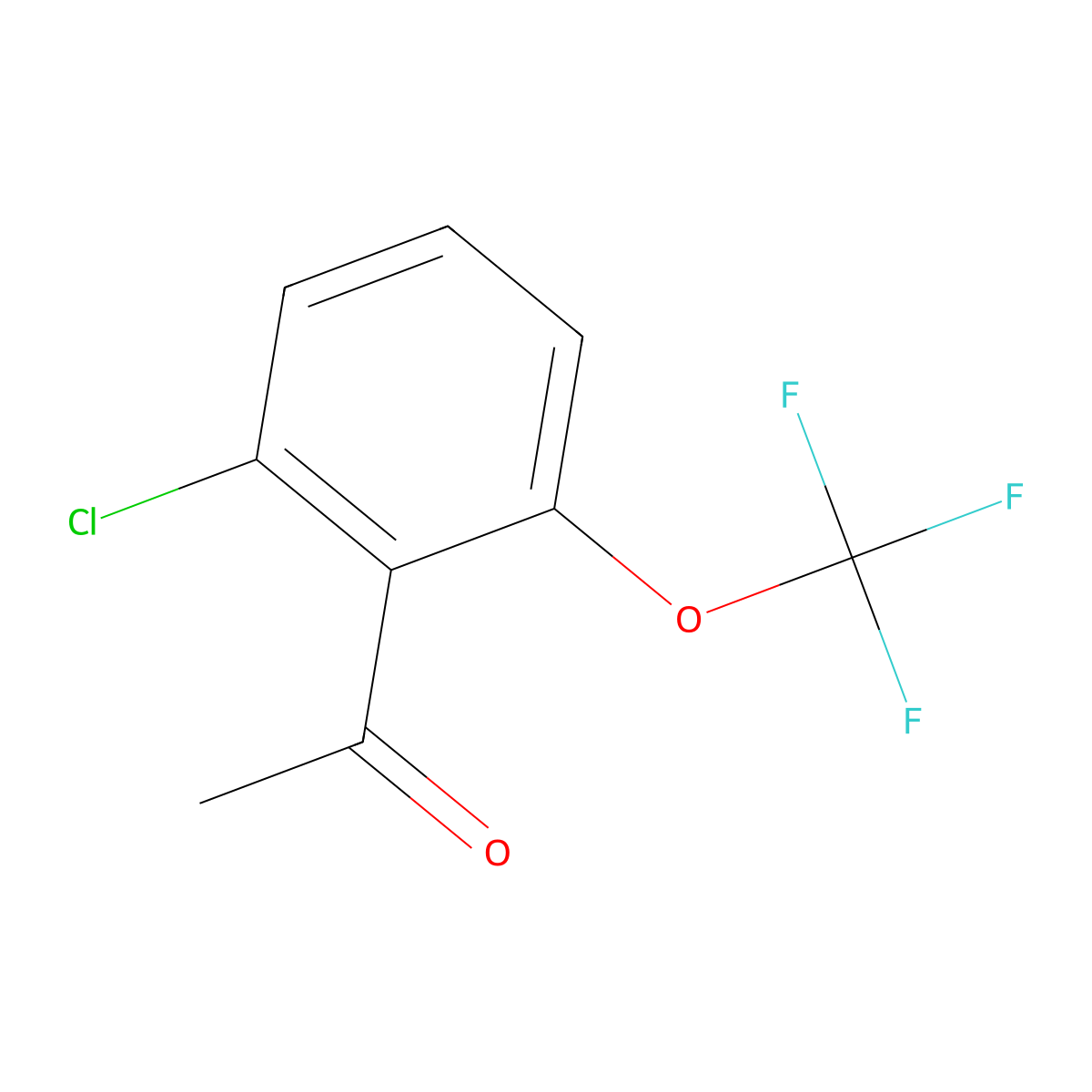2'-Chloro-6'-(trifluoromethoxy)acetophenone molecular structure, CAS 2167893-46-9