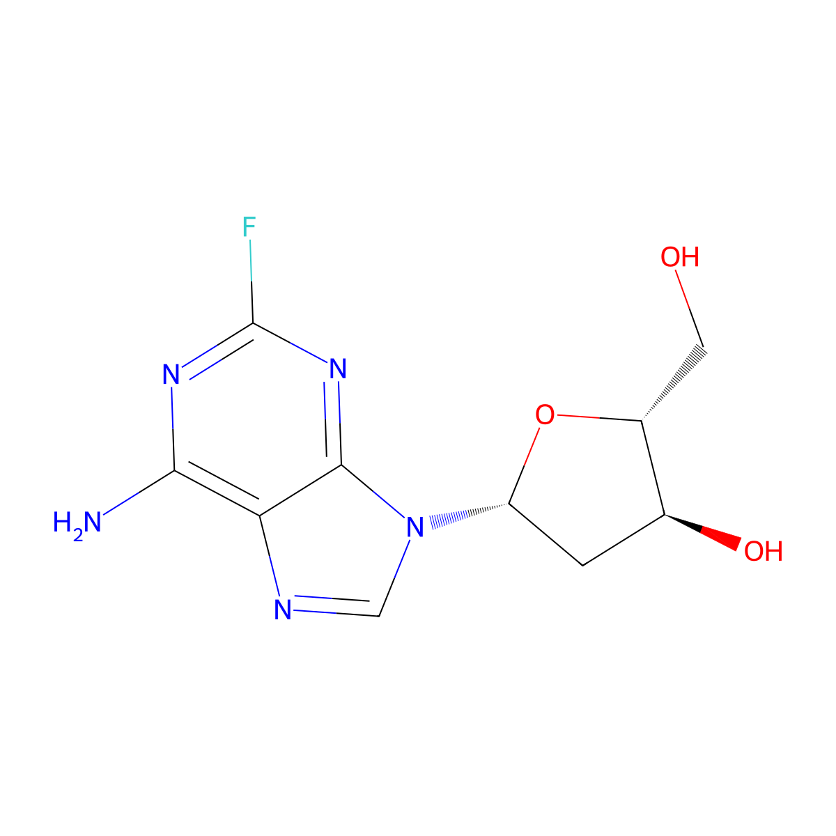 2'-Deoxy-2-fluoroadenosine molecular structure, CAS 21679-12-9
