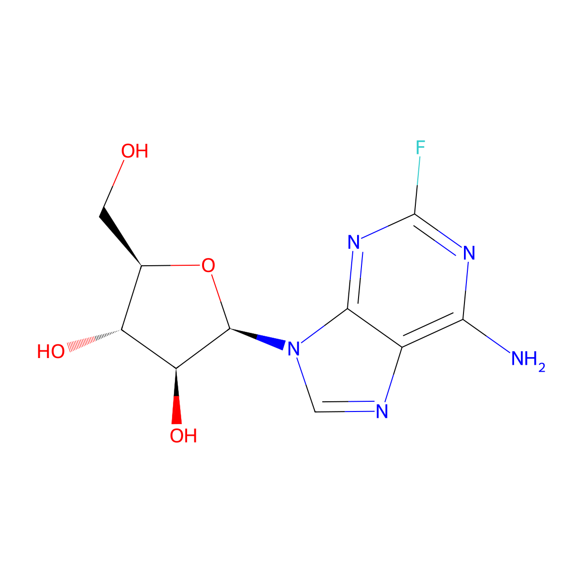 Fludarabine molecular structure, CAS 21679-14-1
