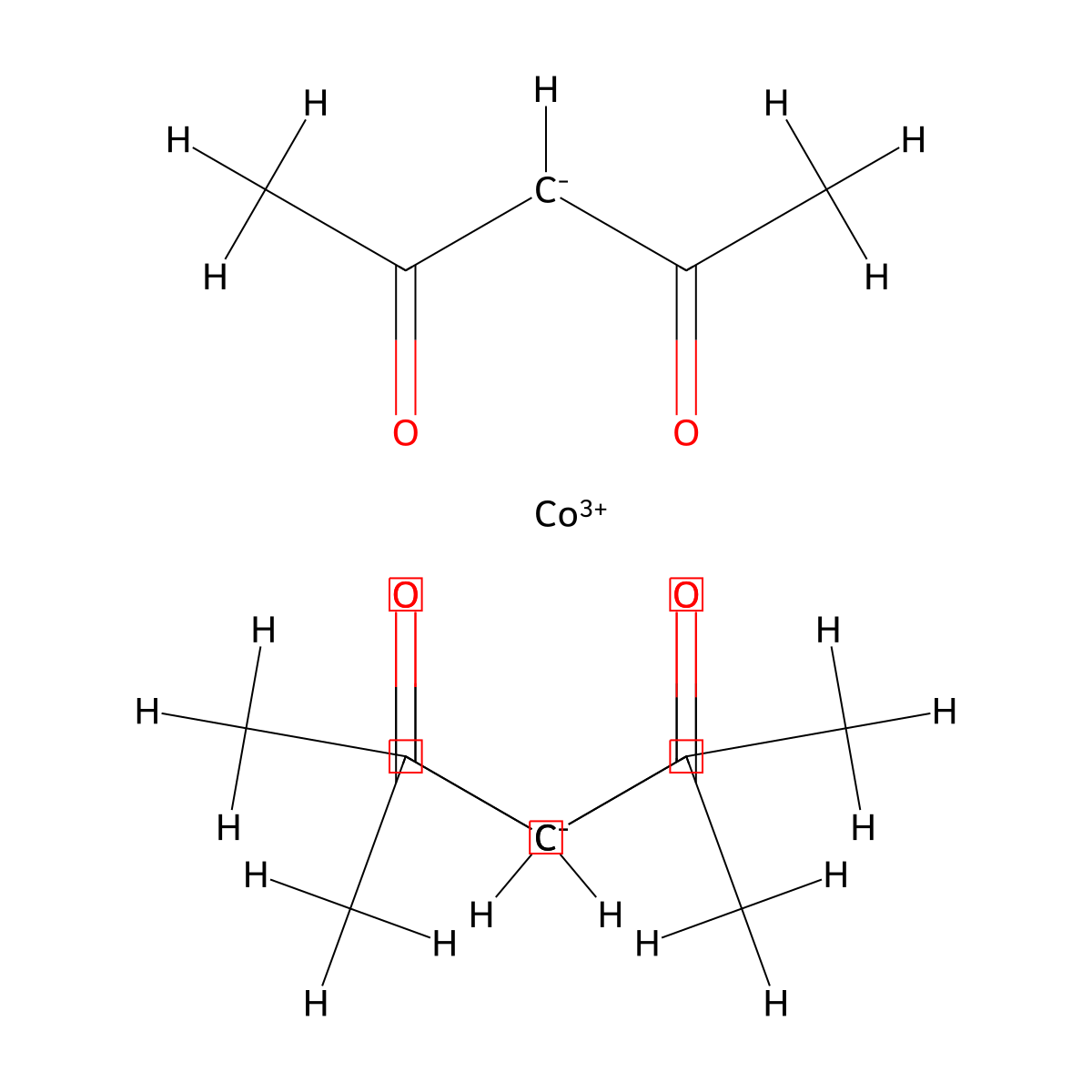 tris(Acetylacetonato)cobalt molecular structure, CAS 21679-46-9