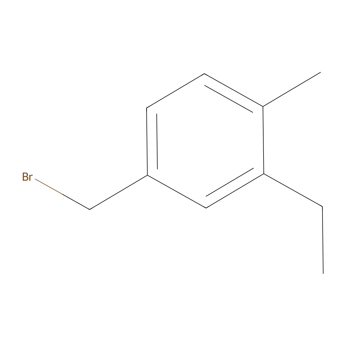 4-(Bromomethyl)-2-ethyl-1-methylbenzene molecular structure, CAS 2167907-85-7