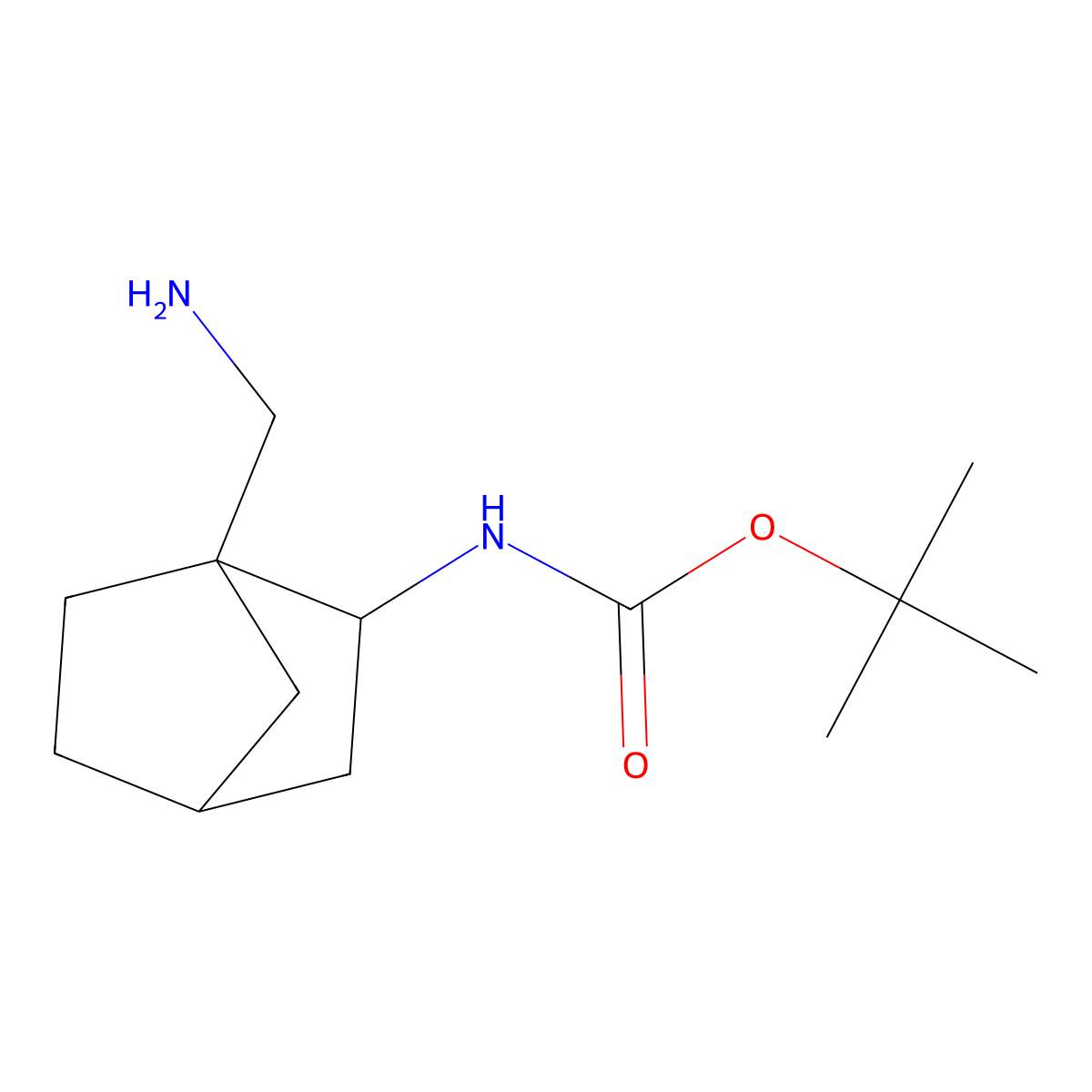 tert-butyl N-[1-(aminomethyl)bicyclo[2.2.1]heptan-2-yl]carbamate molecular structure, CAS 2167913-82-6