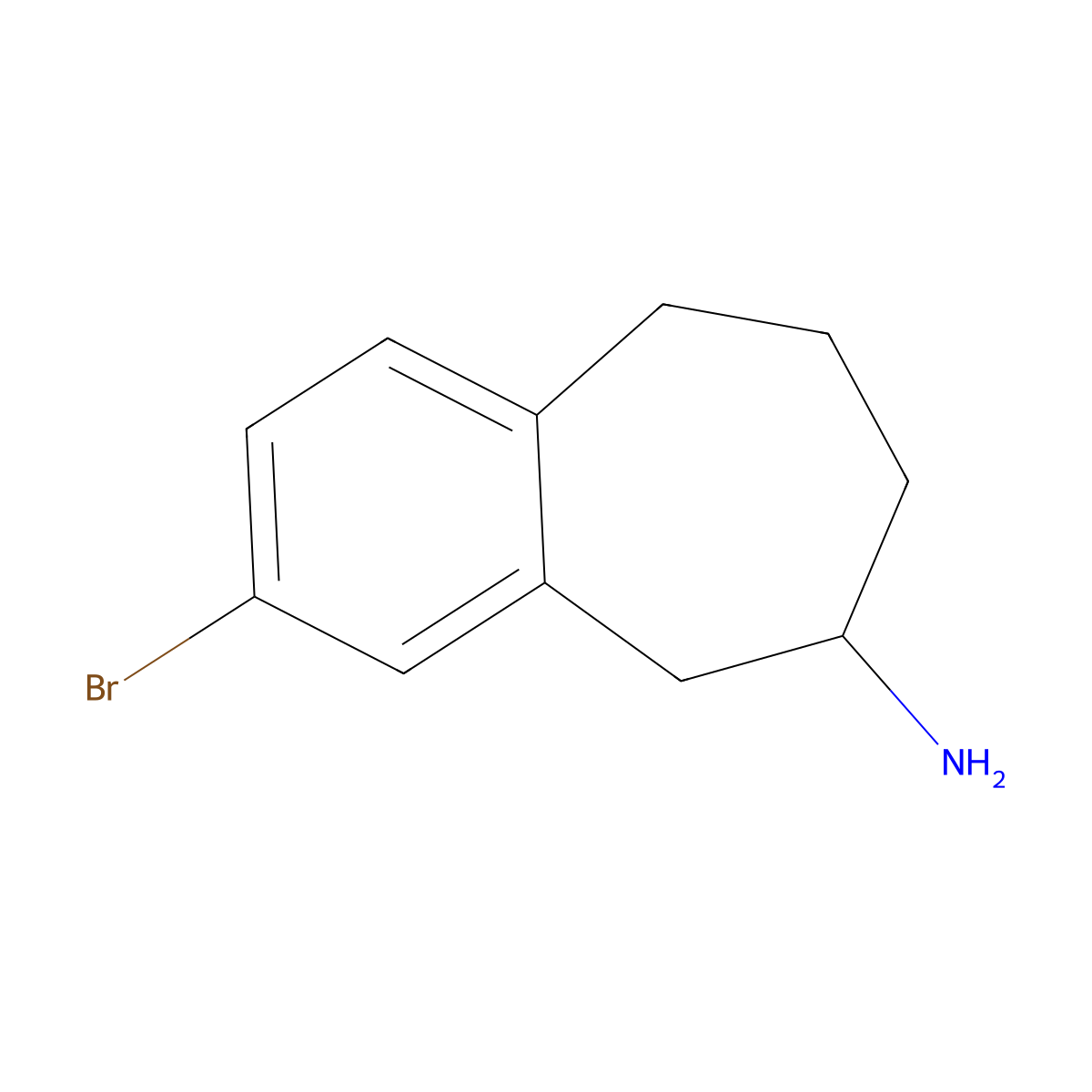 3-Bromo-6,7,8,9-tetrahydro-5H-benzo[7]annulen-6-amine molecular structure, CAS 2167921-61-9