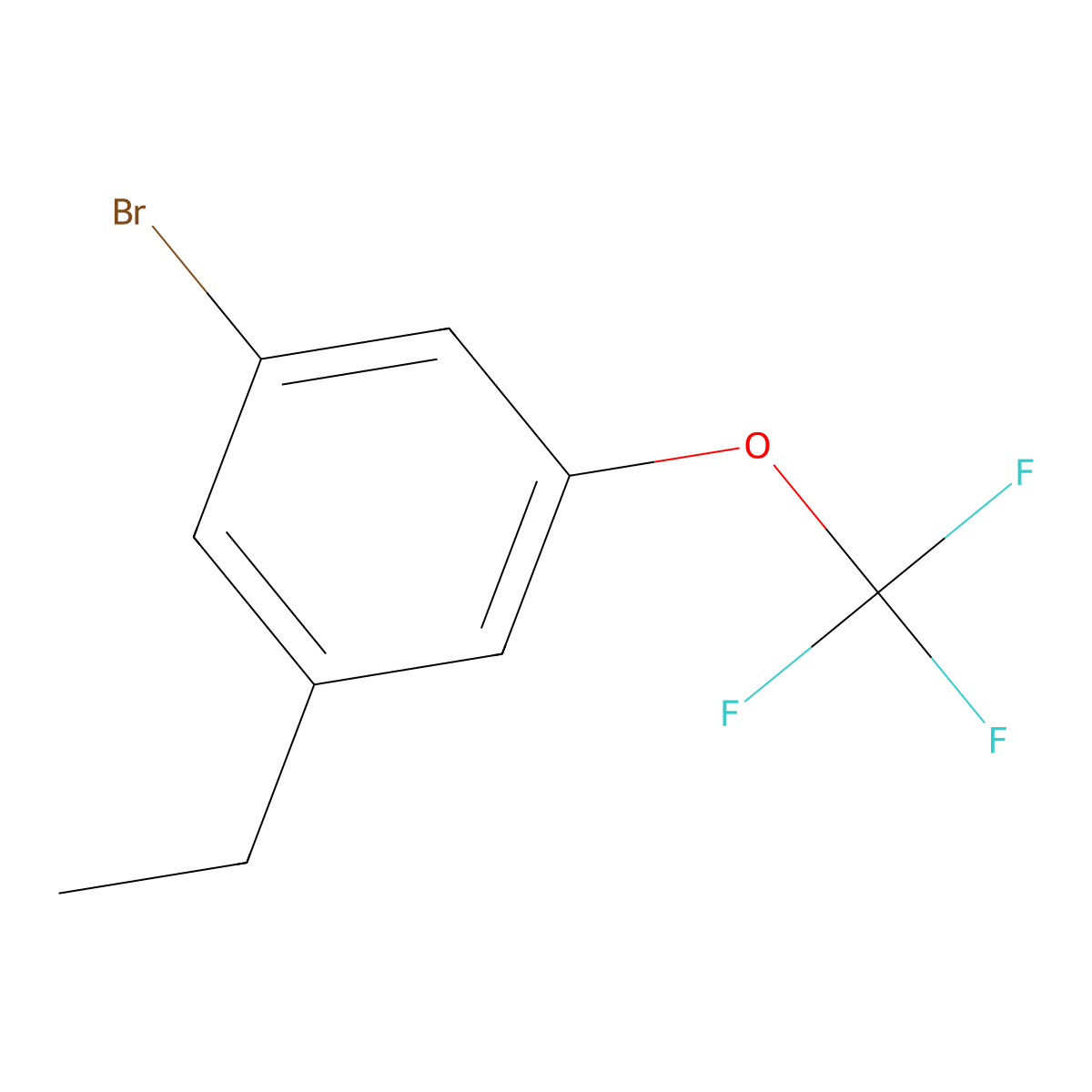 1-Bromo-3-ethyl-5-(trifluoromethoxy)benzene molecular structure, CAS 2167921-85-7