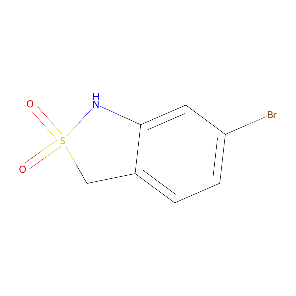 6-Bromo-1,3-dihydro-2lambda6,1-benzothiazole-2,2-dione molecular structure, CAS 2167935-61-5