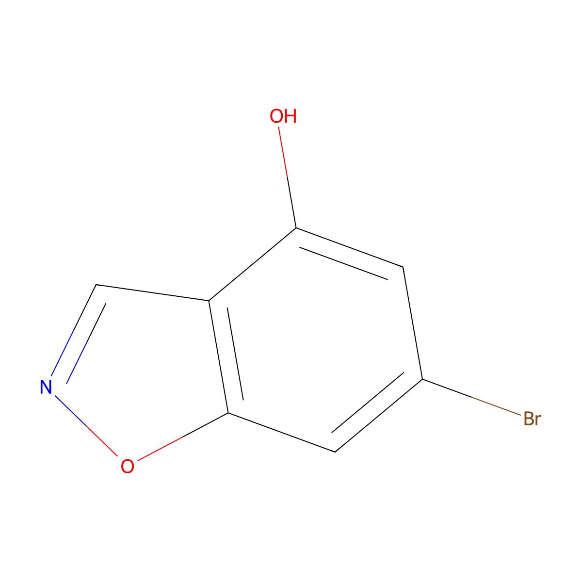 6-Bromobenzo[D]isoxazol-4-OL molecular structure, CAS 2167936-37-8