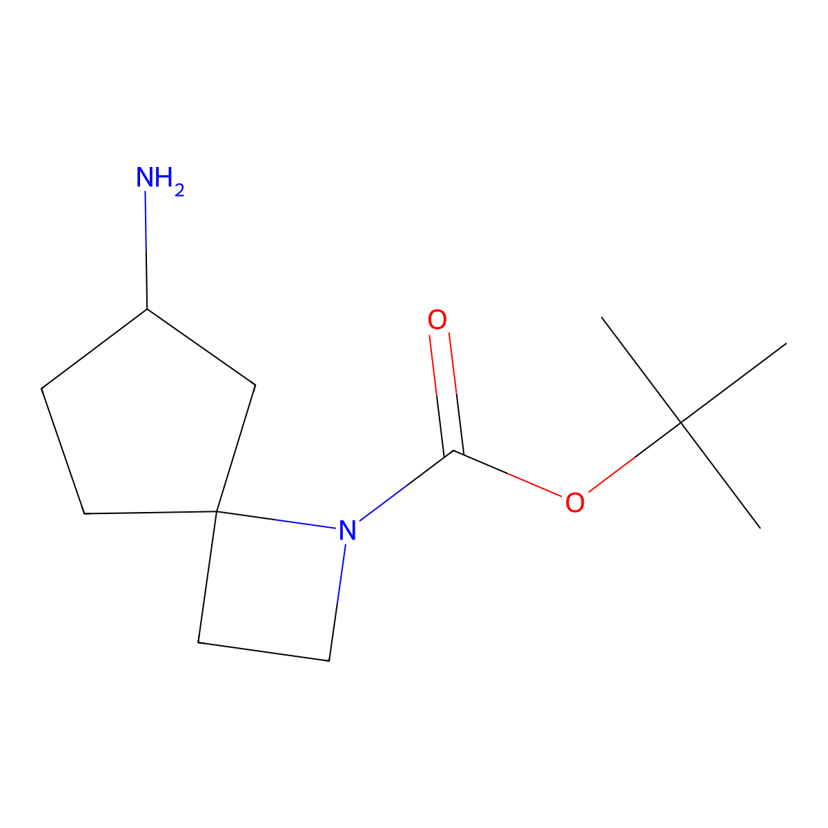 tert-Butyl 6-amino-1-azaspiro[3.4]octane-1-carboxylate molecular structure, CAS 2167940-83-0
