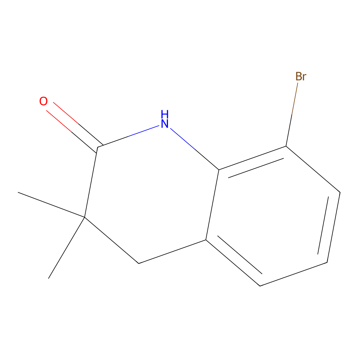 8-Bromo-3,3-dimethyl-3,4-dihydroquinolin-2(1H)-one molecular structure, CAS 2167942-69-8