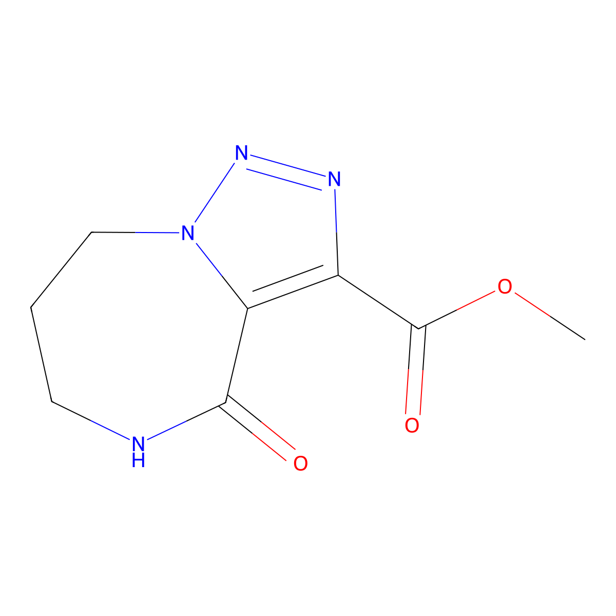 methyl4-oxo-4H,5H,6H,7H,8H-[1,2,3]triazolo[1,5-a][1,4]diazepine-3-carboxylate molecular structure, CAS 2167947-50-2