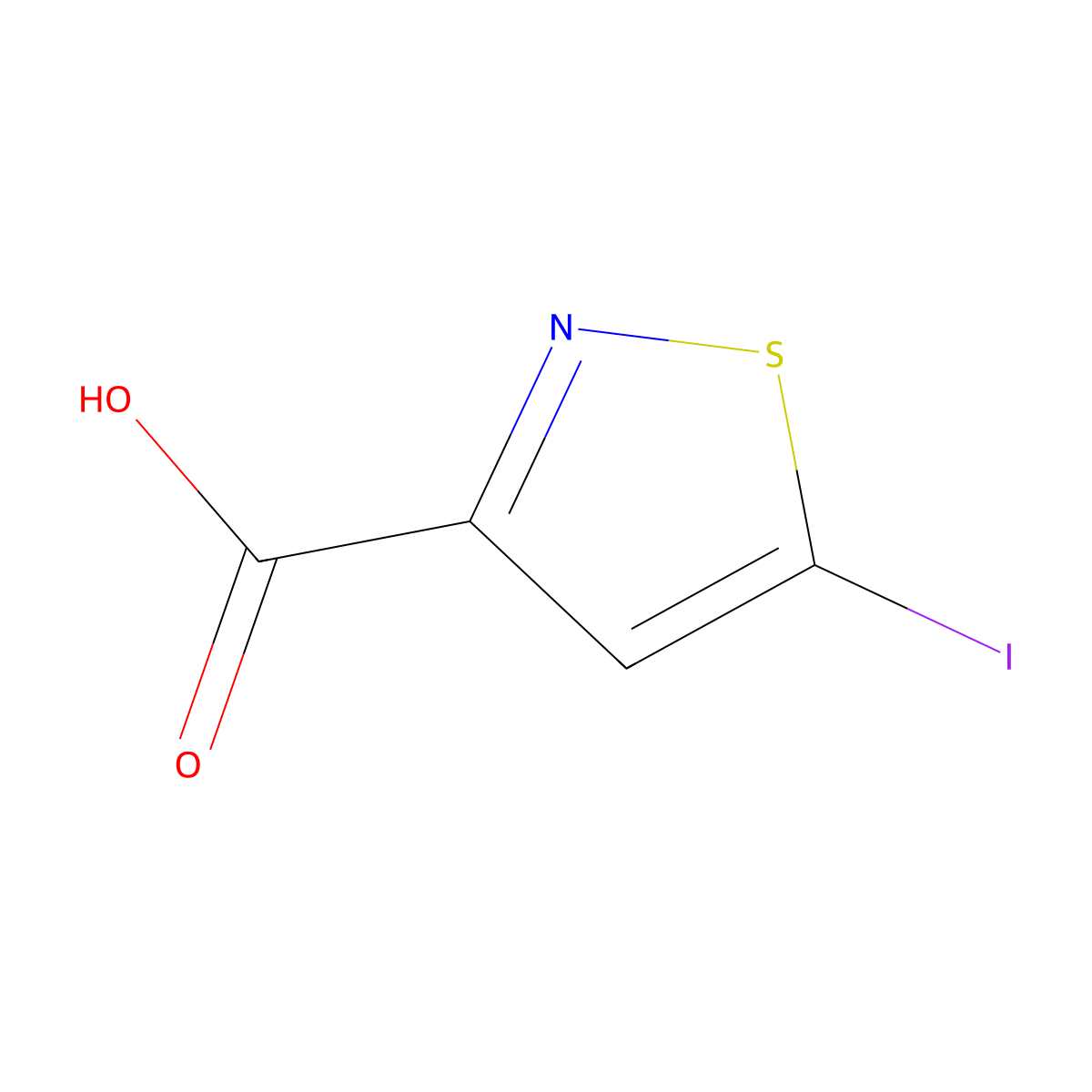 5-Iodo-1,2-thiazole-3-carboxylic acid molecular structure, CAS 2167956-38-7