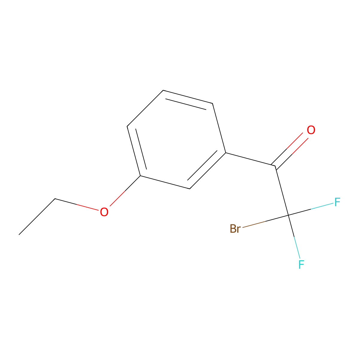 2-Bromo-2,2-difluoro-1-(3-ethoxyphenyl)ethanone molecular structure, CAS 2167964-12-5
