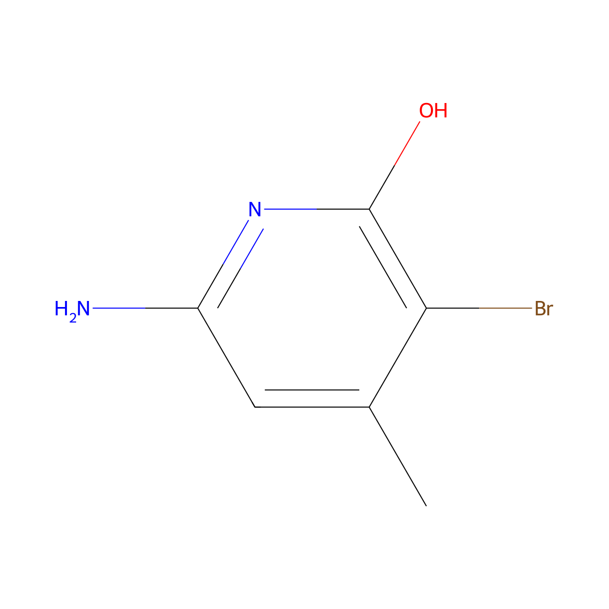 6-Amino-3-bromo-4-methylpyridin-2-ol molecular structure, CAS 2167966-83-6