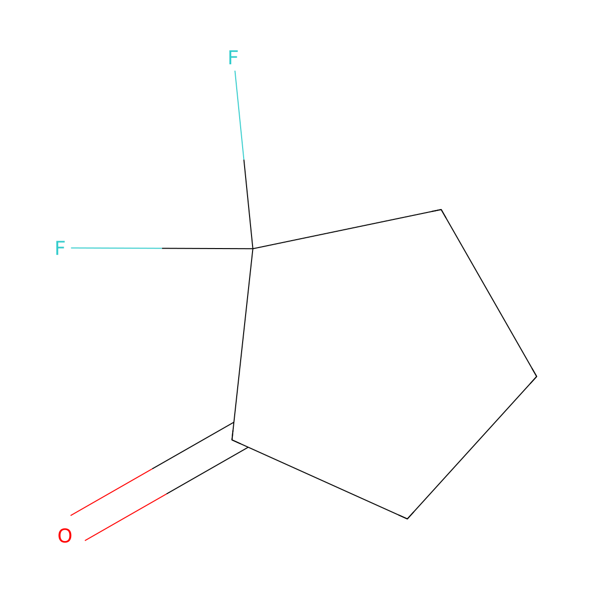 2,2-Difluorocyclopentan-1-one molecular structure, CAS 2167972-33-8