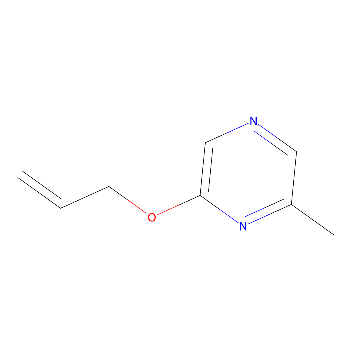 2-Methyl-6-(prop-2-en-1-yloxy)pyrazine molecular structure, CAS 2167991-20-8