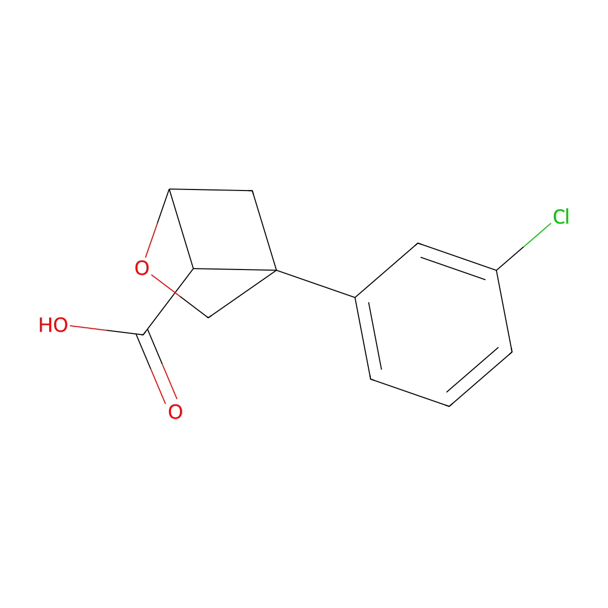 4-(3-Chlorophenyl)-2-oxabicyclo[2.1.1]hexane-5-carboxylic acid molecular structure, CAS 2167991-21-9