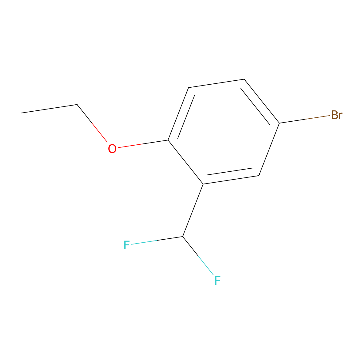 4-Bromo-2-difluoromethyl-1-ethoxybenzene molecular structure, CAS 2167992-65-4