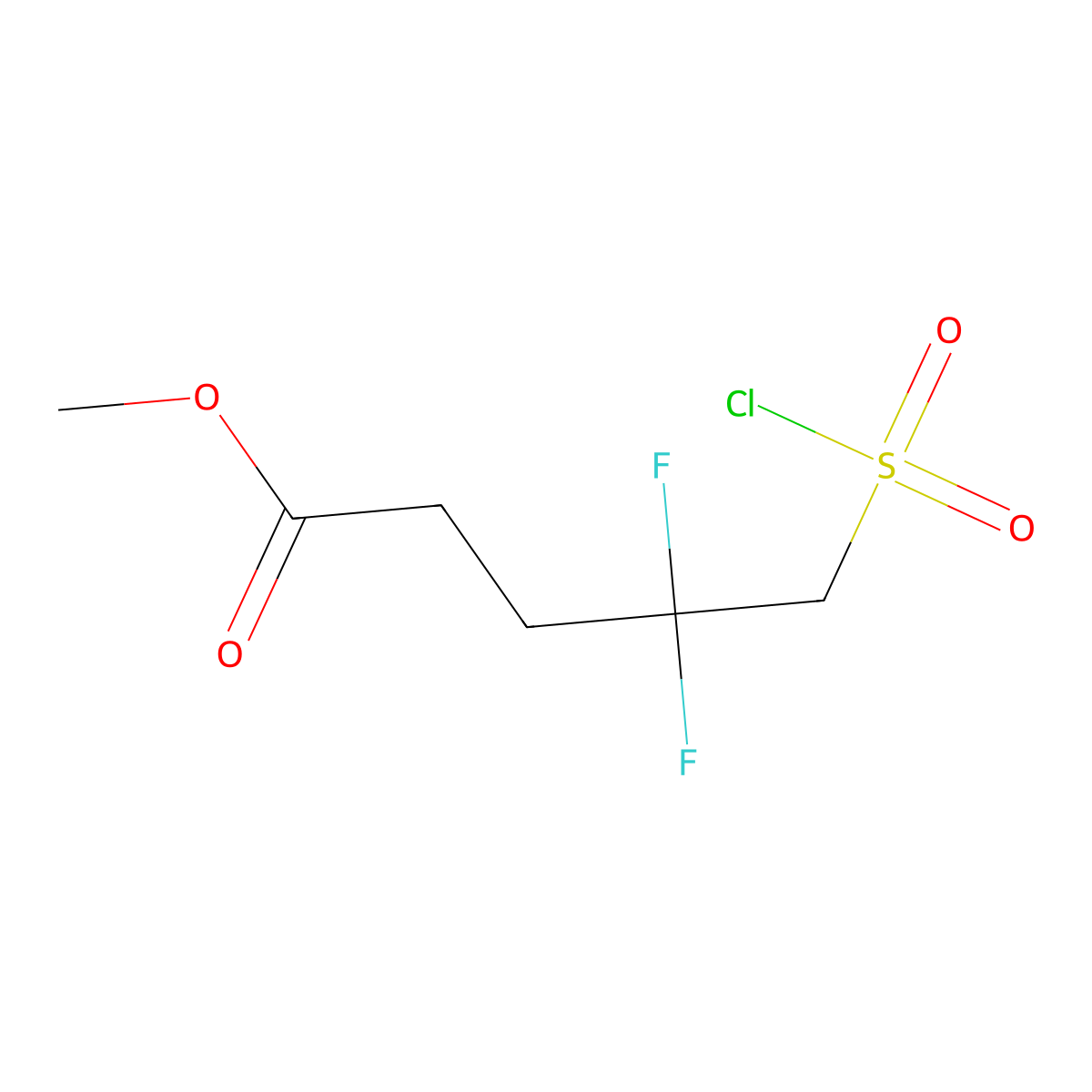 Methyl 4,4-difluoro-5-sulfopentanoate molecular structure, CAS 2167994-08-1