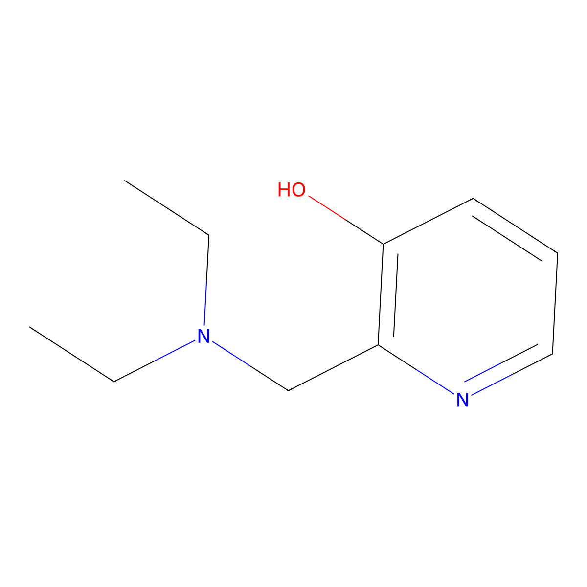 2-((Diethylamino)methyl)-3-pyridinol molecular structure, CAS 2168-14-1