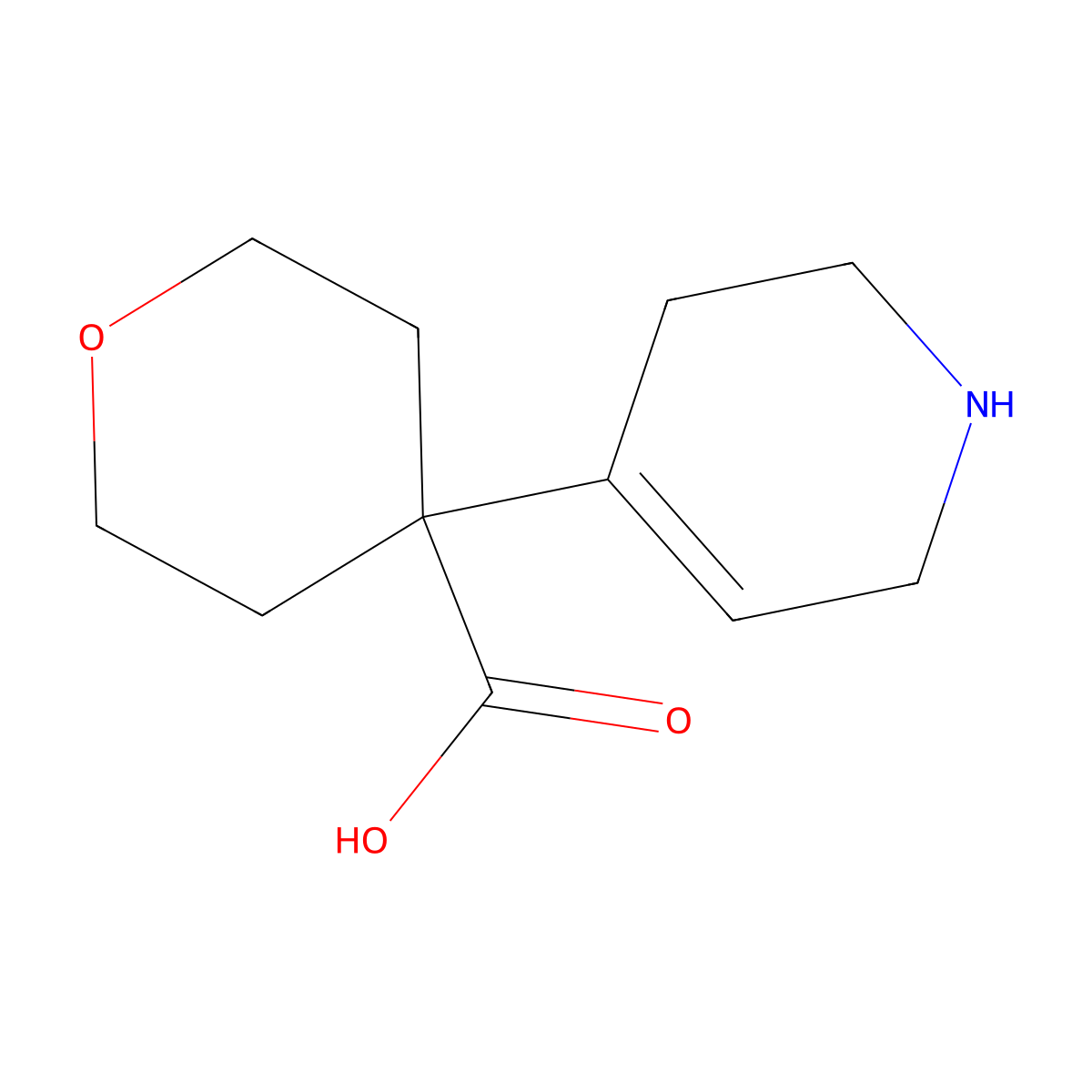 4-(1,2,3,6-Tetrahydropyridin-4-yl)oxane-4-carboxylic acid molecular structure, CAS 2168029-96-5