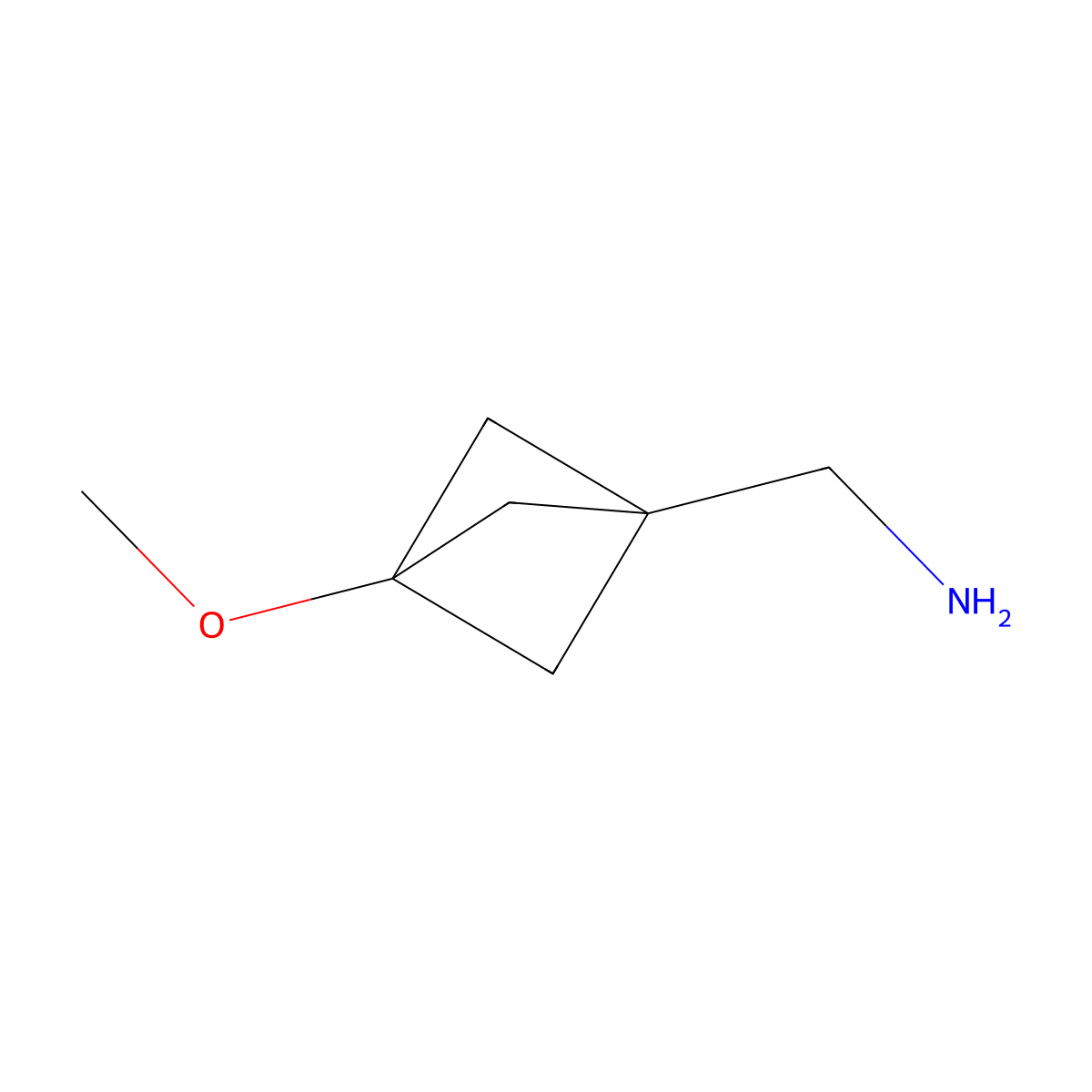 {3-Methoxybicyclo[1.1.1]pentan-1-yl}methanamine molecular structure, CAS 2168031-83-0