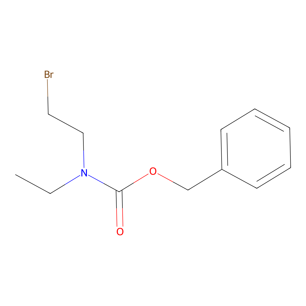 benzyl N-(2-bromoethyl)-N-ethylcarbamate molecular structure, CAS 2168031-88-5