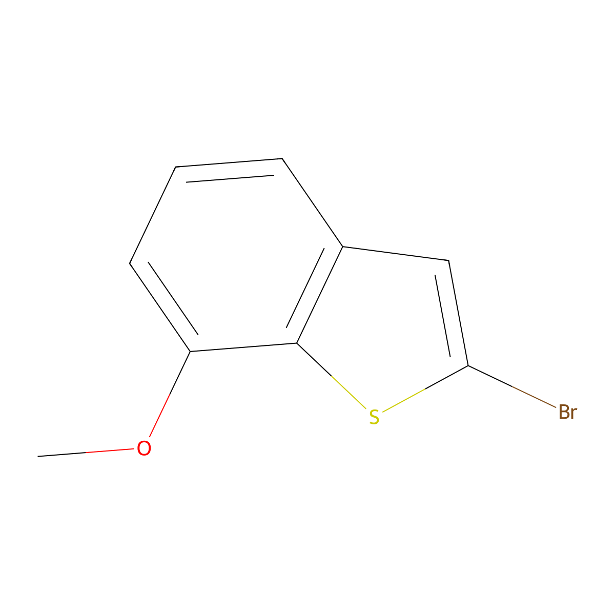 2-Bromo-7-methoxy-benzo[b]thiophene molecular structure, CAS 2168032-31-1