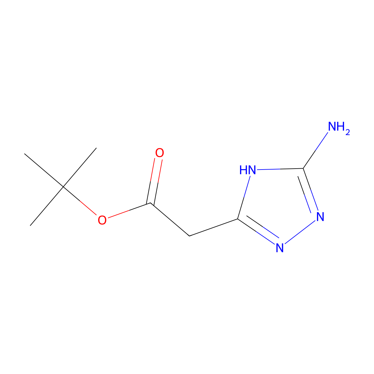 tert-butyl 2-(5-amino-4H-1,2,4-triazol-3-yl)acetate molecular structure, CAS 2168033-28-9