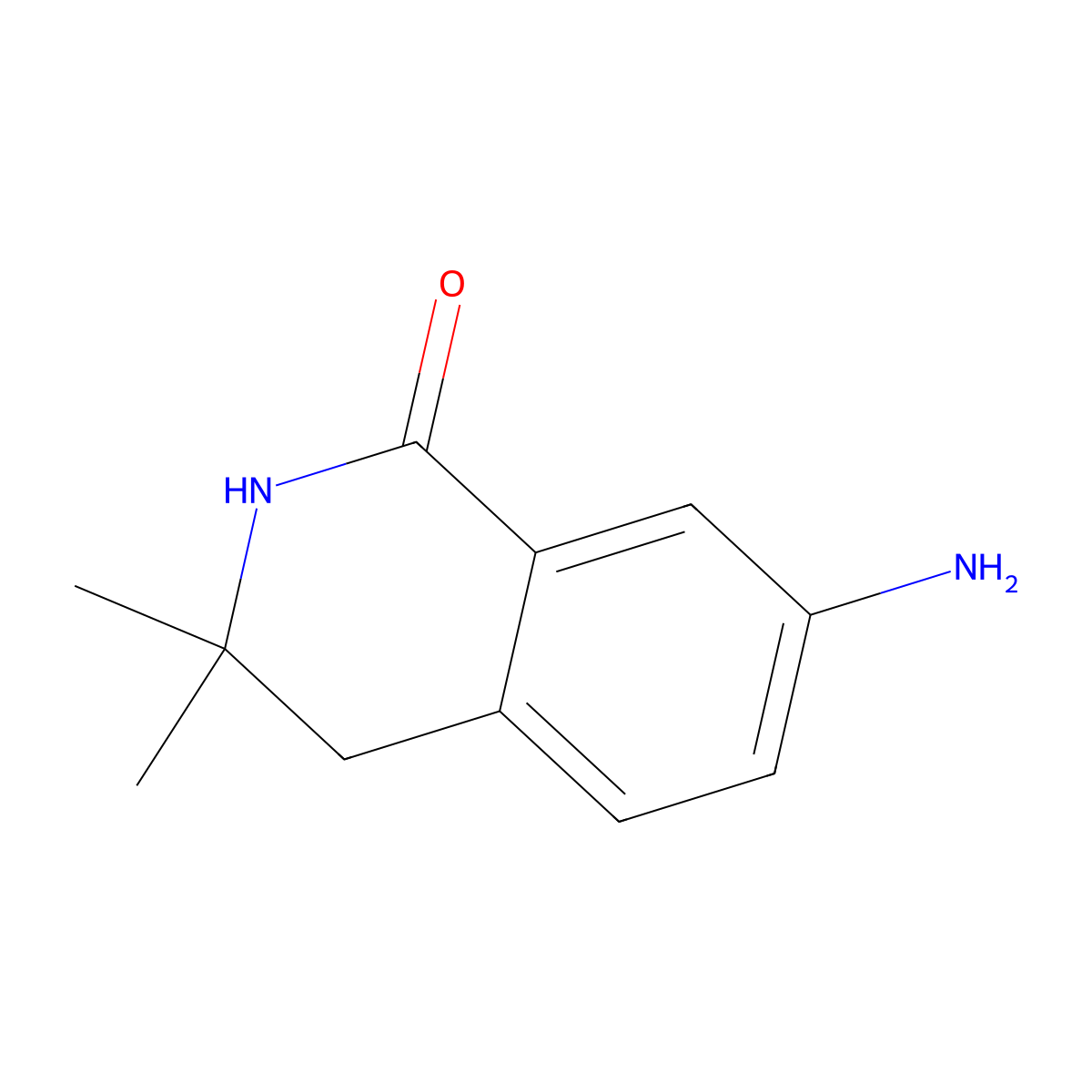 7-Amino-3,3-dimethyl-3,4-dihydroisoquinolin-1(2H)-one molecular structure, CAS 2168045-97-2