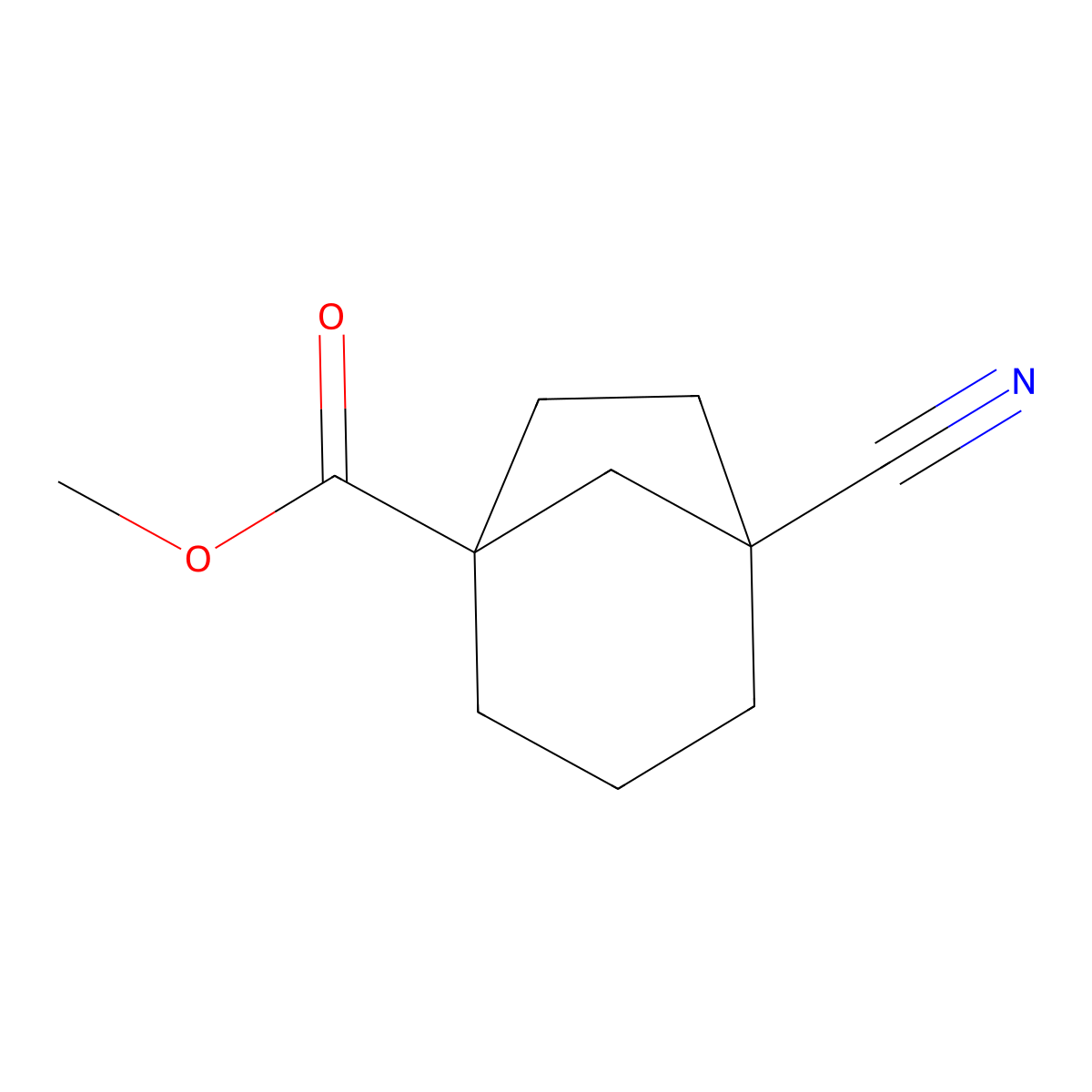 Methyl 5-cyanobicyclo[3.2.1]octane-1-carboxylate molecular structure, CAS 2168046-14-6