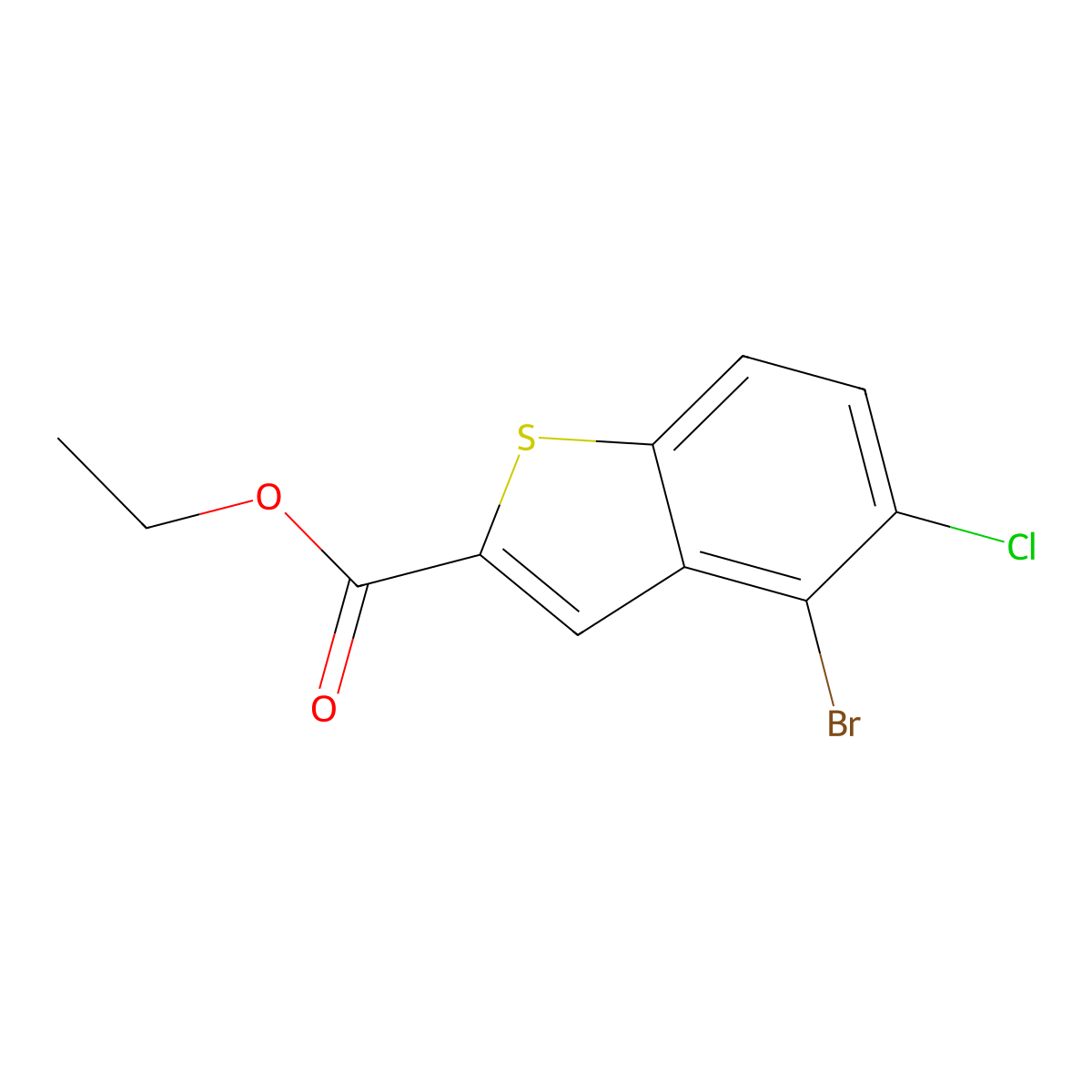Ethyl 4-Bromo-5-chlorobenzothiophene-2-carboxylate molecular structure, CAS 2168046-93-1