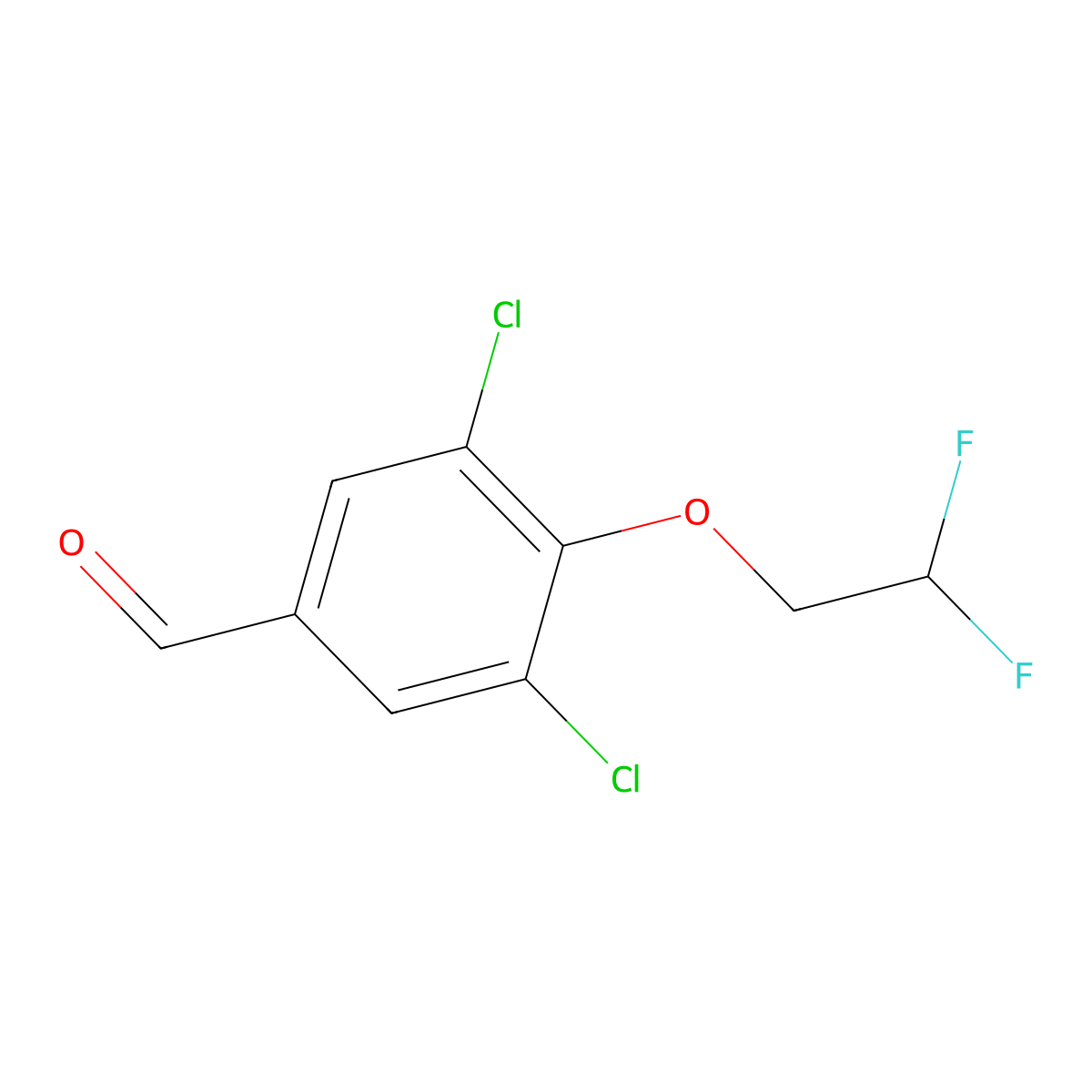 3,5-Dichloro-4-(2,2-difluoro-ethoxy)-benzaldehyde molecular structure, CAS 2168058-23-7