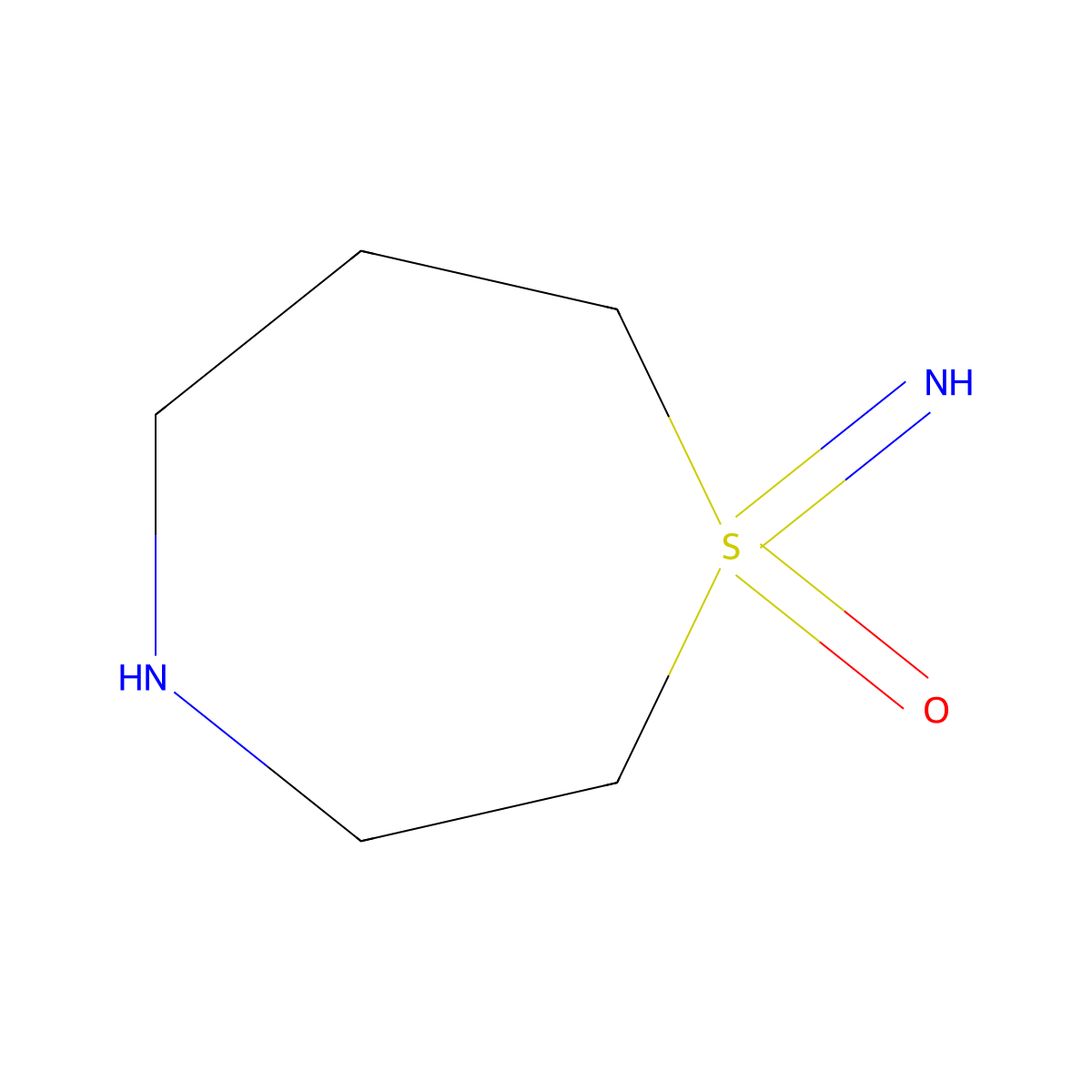 1-Imino-1lambda6,4-thiazepan-1-one molecular structure, CAS 2168062-45-9