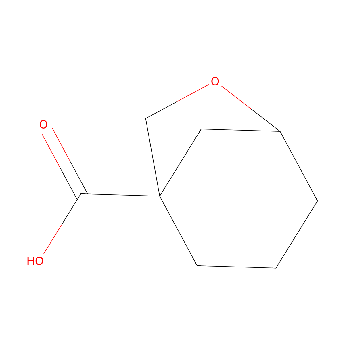 6-Oxabicyclo[3.2.1]octane-1-carboxylic acid molecular structure, CAS 2168063-53-2