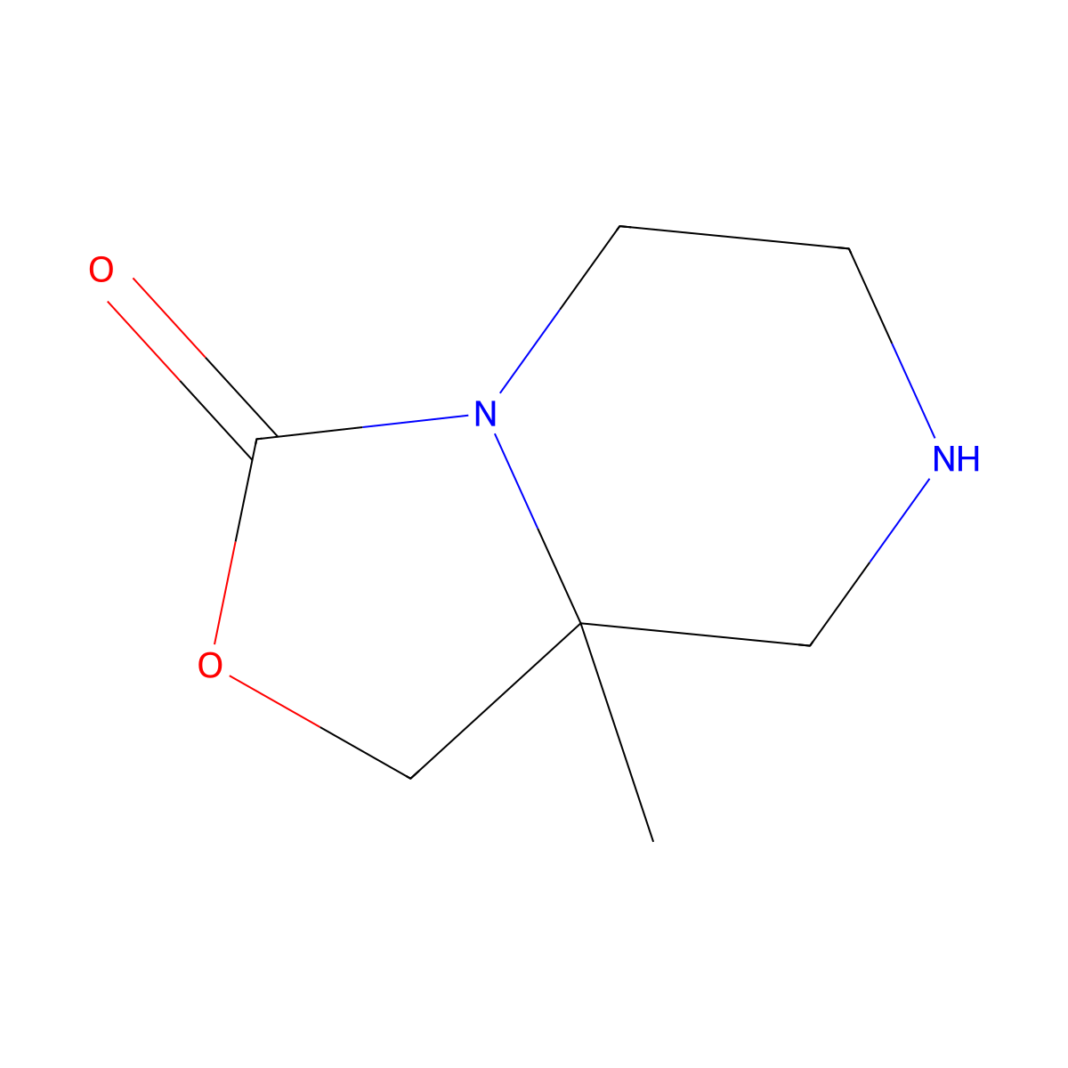 8a-methyl-hexahydro-1H-(1,3)oxazolo(3,4-a)piperazin-3-one molecular structure, CAS 2168066-53-1