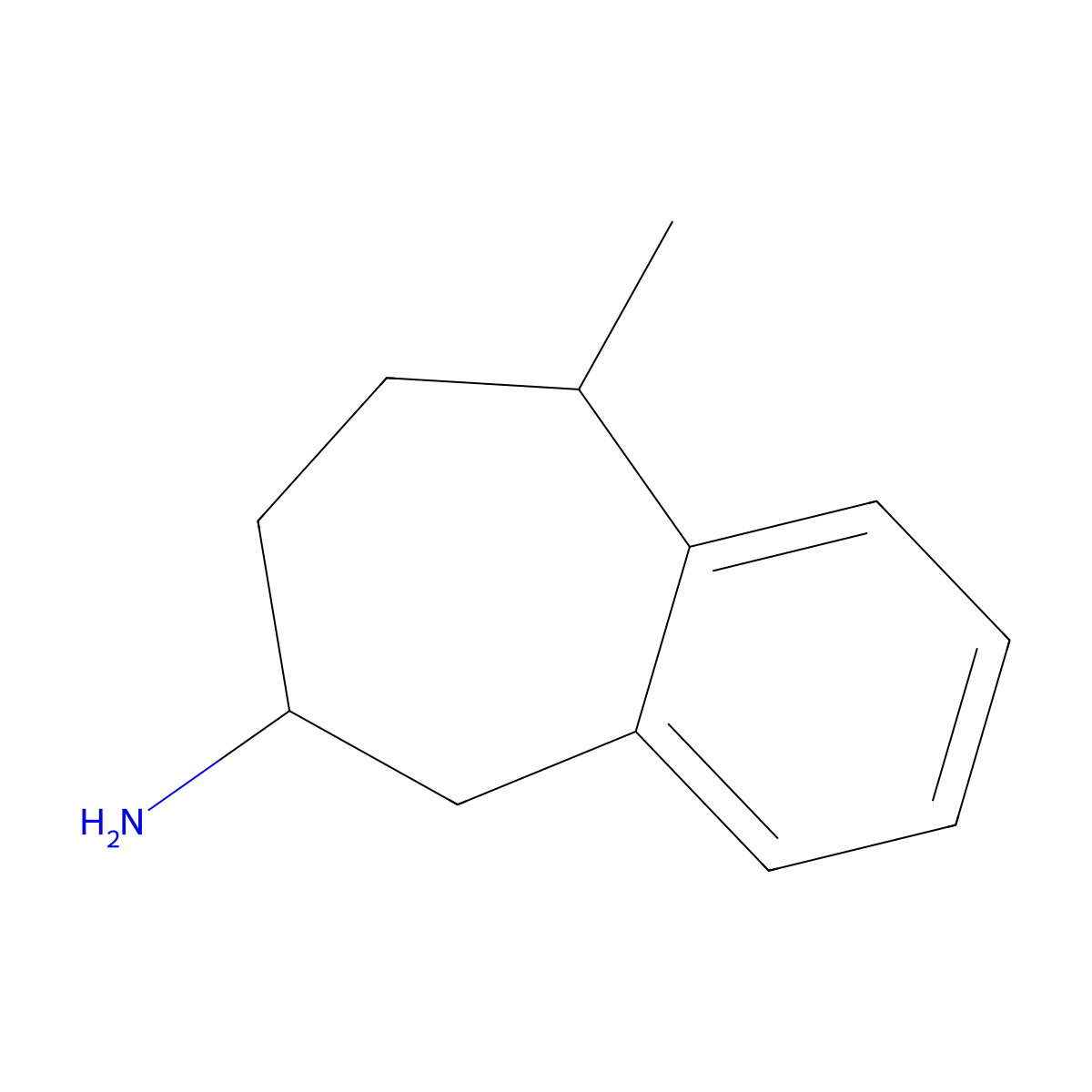 9-Methyl-6,7,8,9-tetrahydro-5H-benzo[7]annulen-6-amine molecular structure, CAS 2168069-40-5